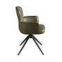 Swiveling chair faux leather green 7