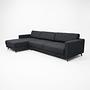 Tyme Corner Sofa Chaise Lounge Left Structured Fabric Night Black 2