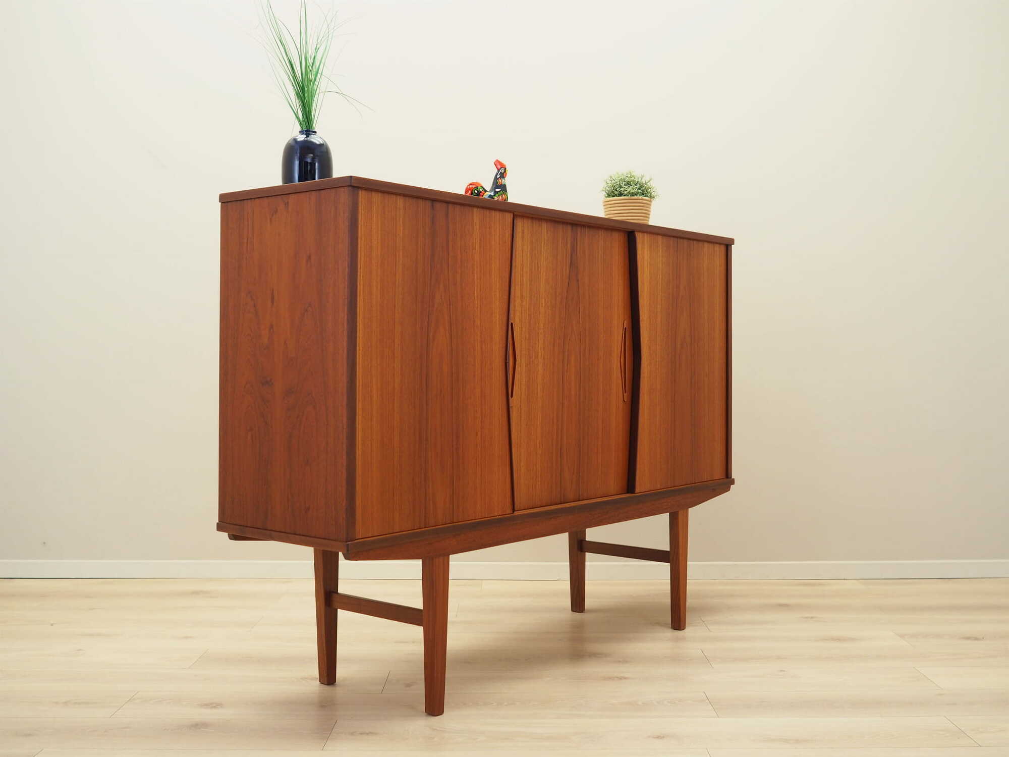 Highboard Holz Braun 1970er Jahre 4