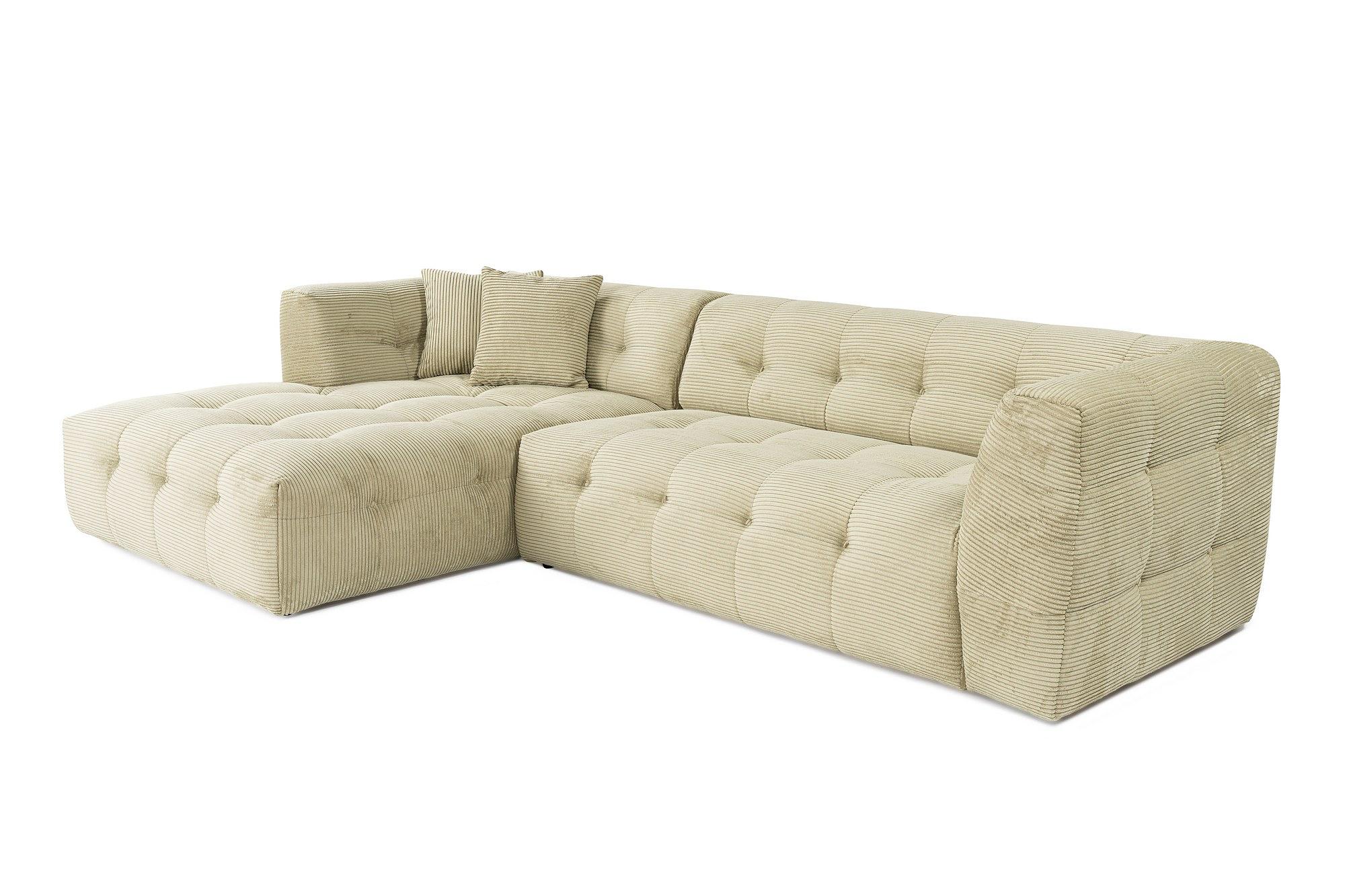 Cady Sofa Chaise Lounge Left Light Green 2