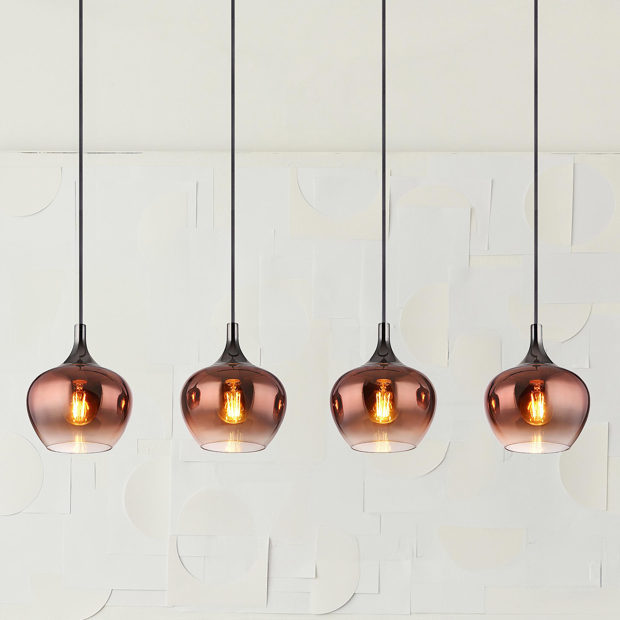 Maxy Typ F Pendelleuchte Farbglas Schwarz 0