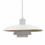 Vintage Pendant Lamp Metal White 1960s 0