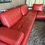 Corner Sofa Dono Leather Red 8