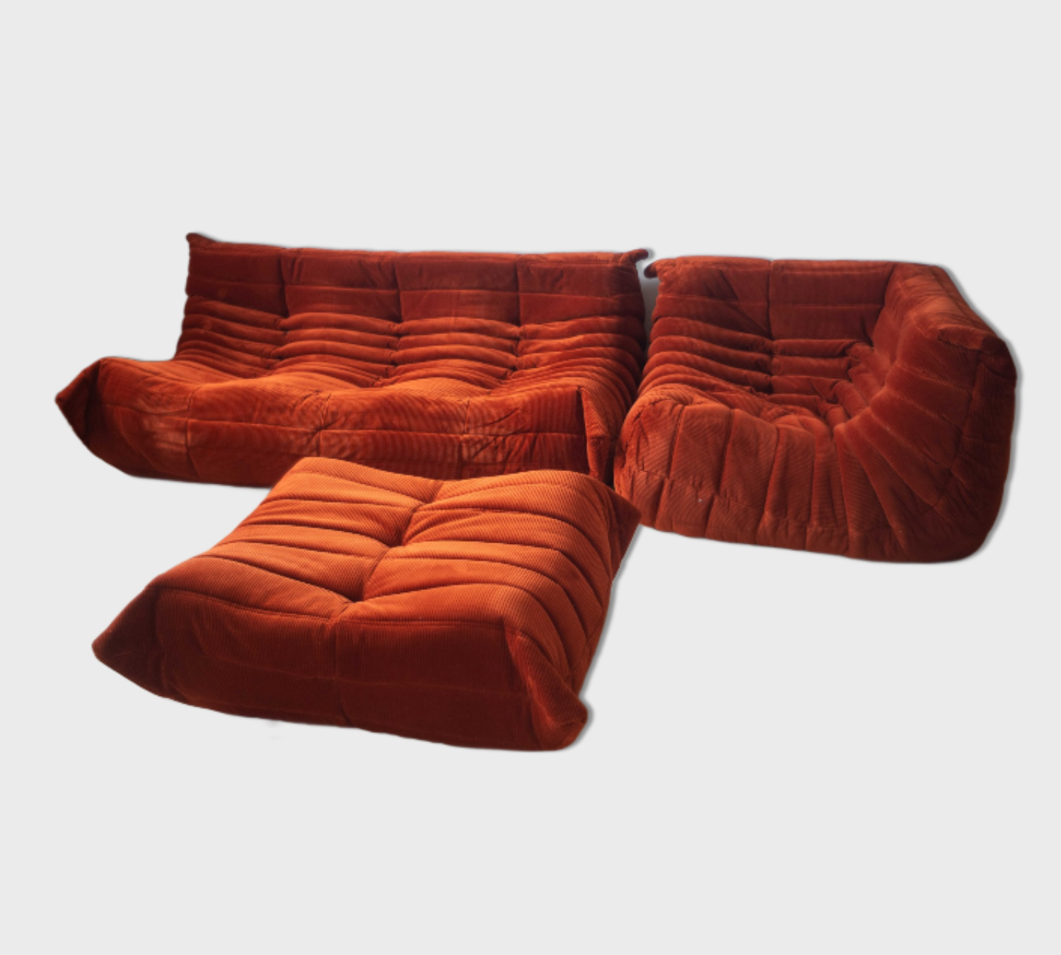 Togo Lounge Set 3-pc. Cord Orange 0