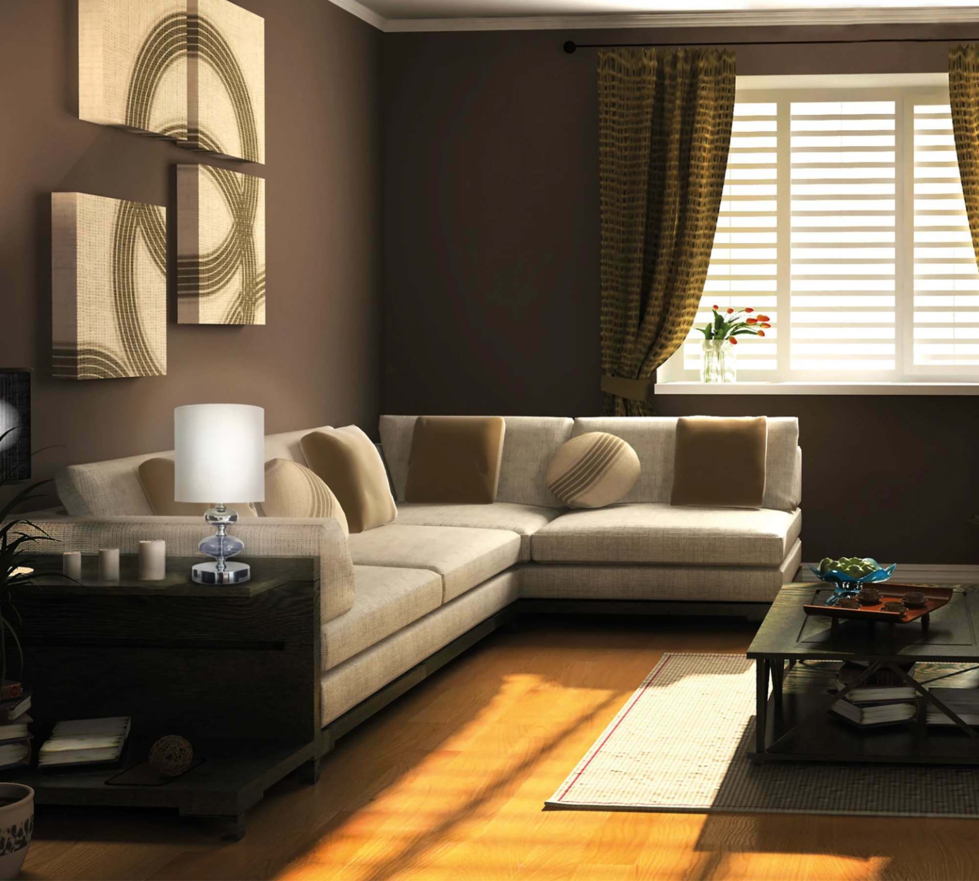 Table lamp John Blended fabric / Glass 1-light White 2