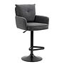 2x Drehbarer Barstuhl DIDRIP Höhenverstellbar Grau 0