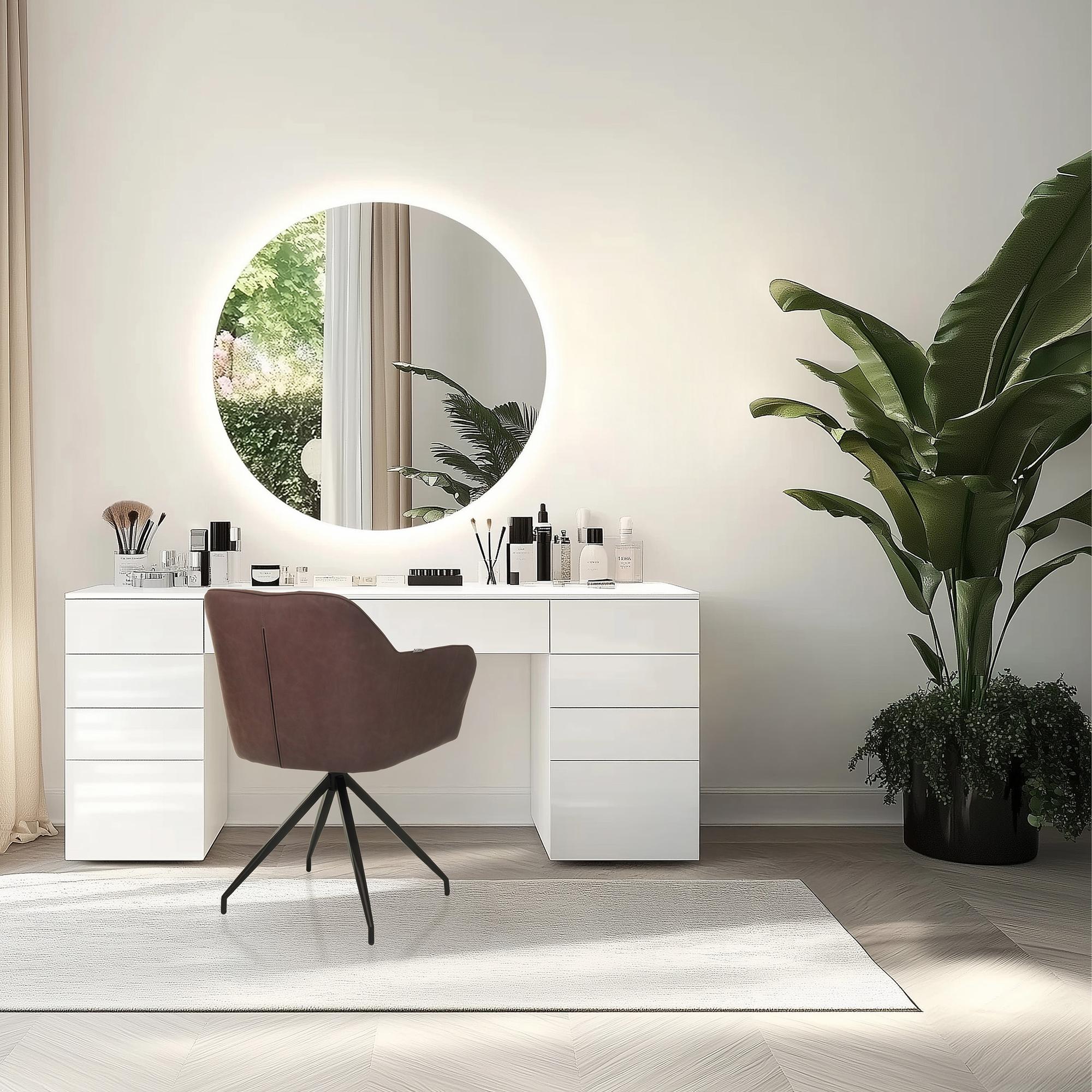 ELVERUM SPU Esszimmerstuhl Kunstleder Dunkelbraun 2