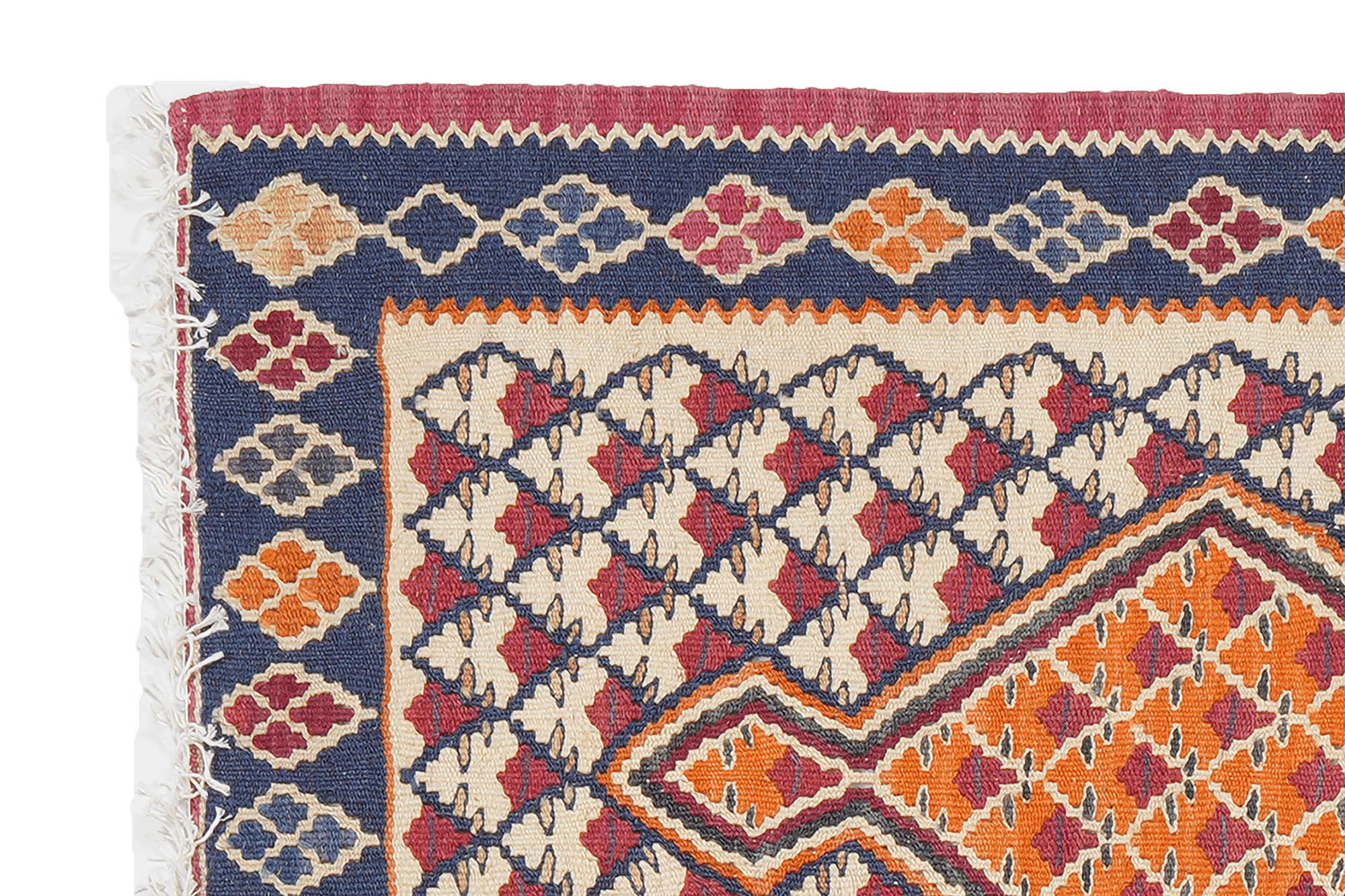 Kilim Senneh Teppich Mehrfarbig 1