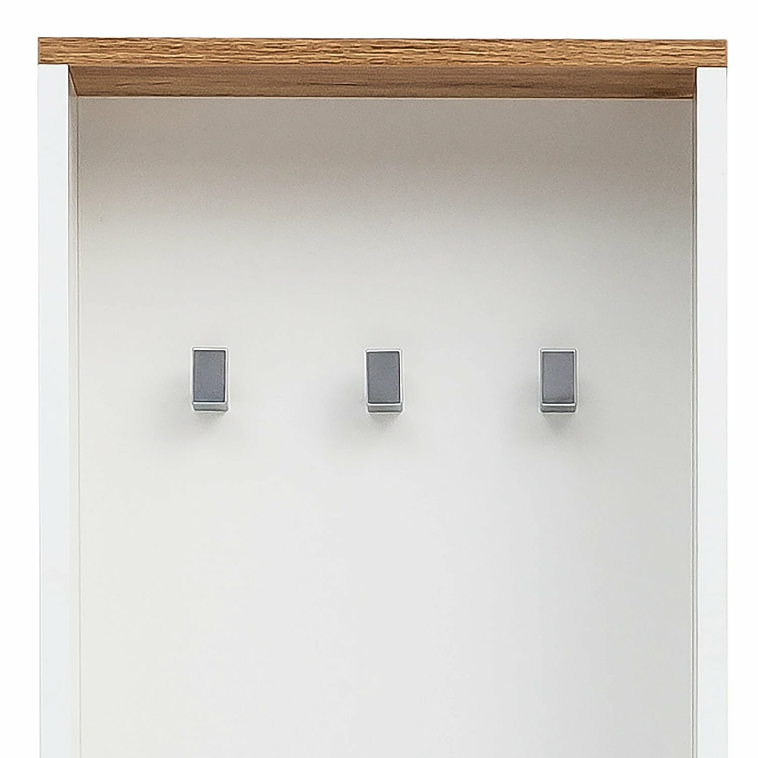 Garderobe Holz Metall Weiß 4