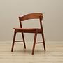 4x Chair Teak Wood Faux Leather Beige 1970s 14
