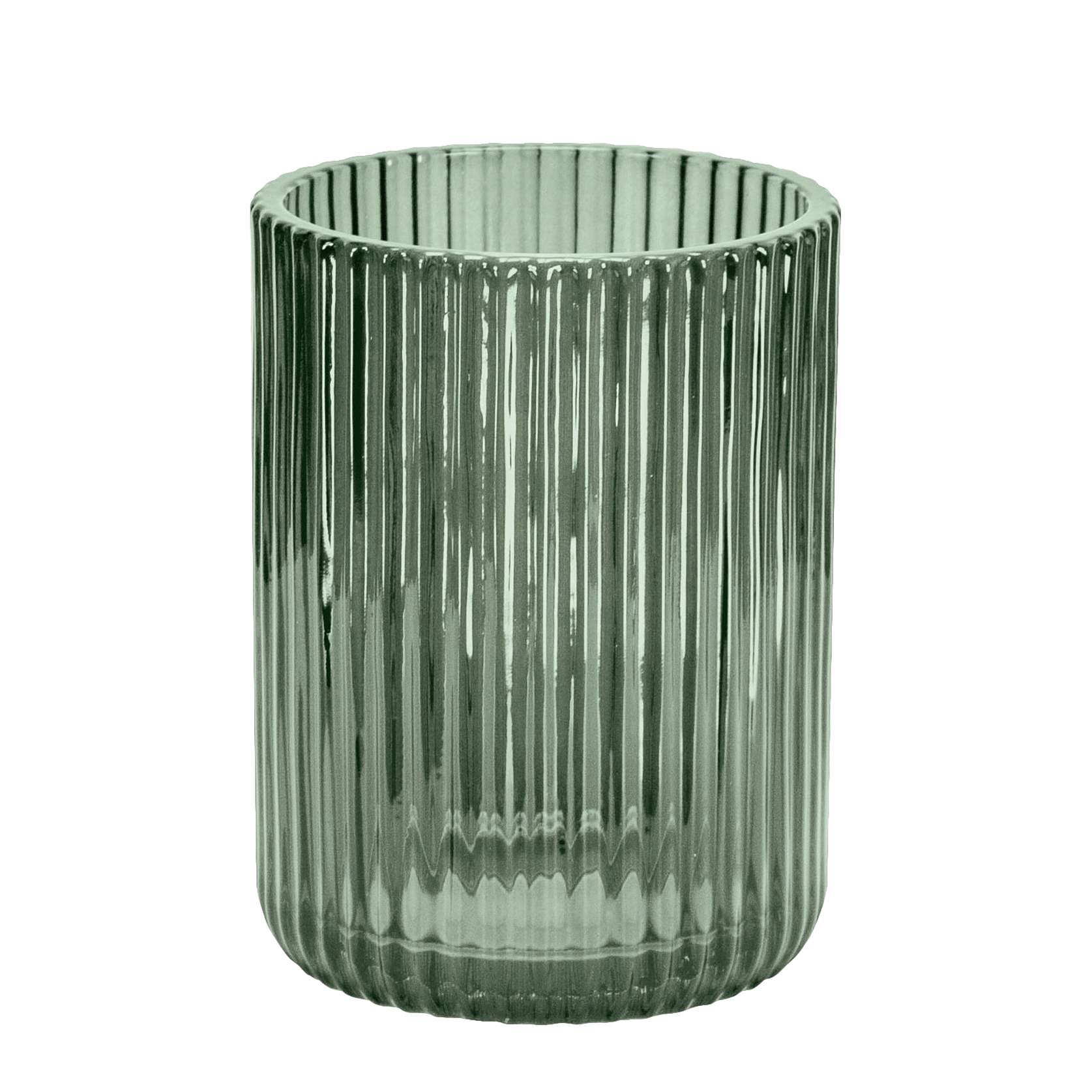 Zahnputzbecher Antoinette Glas Olivgrün 1