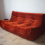 Togo Sofa 3-Sitzer Cord Bernsteinorange 1