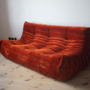 Togo Sofa 3-seater Cord Amber Orange 1
