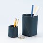Stiftehalter 100% Recyceltes Leder Blau 3