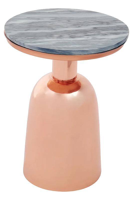 Amira Black Marble Top Kupferfuß Beistelltisch
 5
