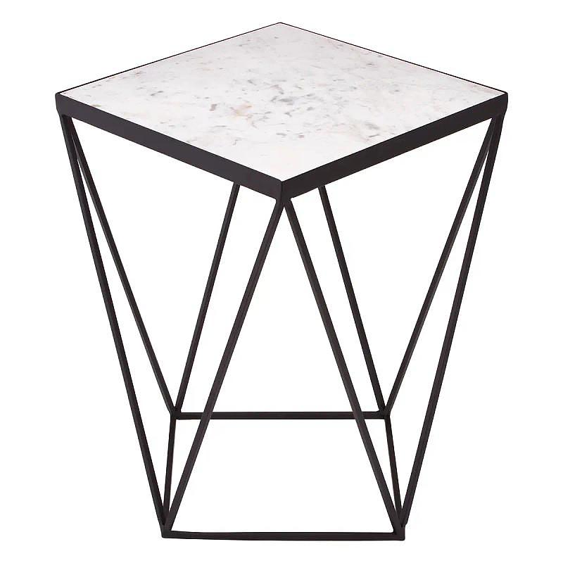 Shalimar Square Black Finish Basis-Beistelltisch
 6