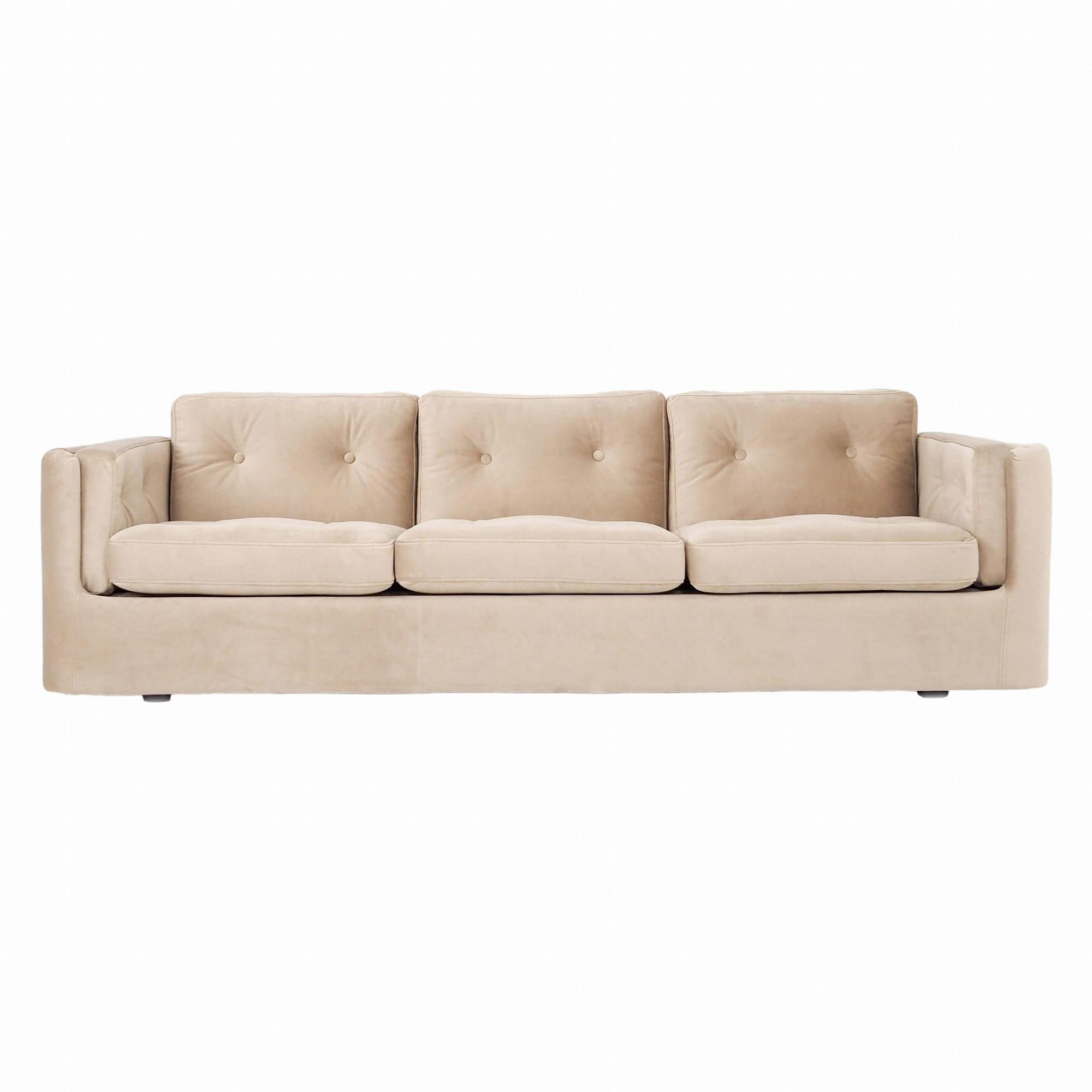 Bergen Sofa 3-Seater Velvet Beige 0