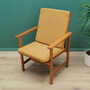 Armchair Teak wood Textile Yellow 1970s 8