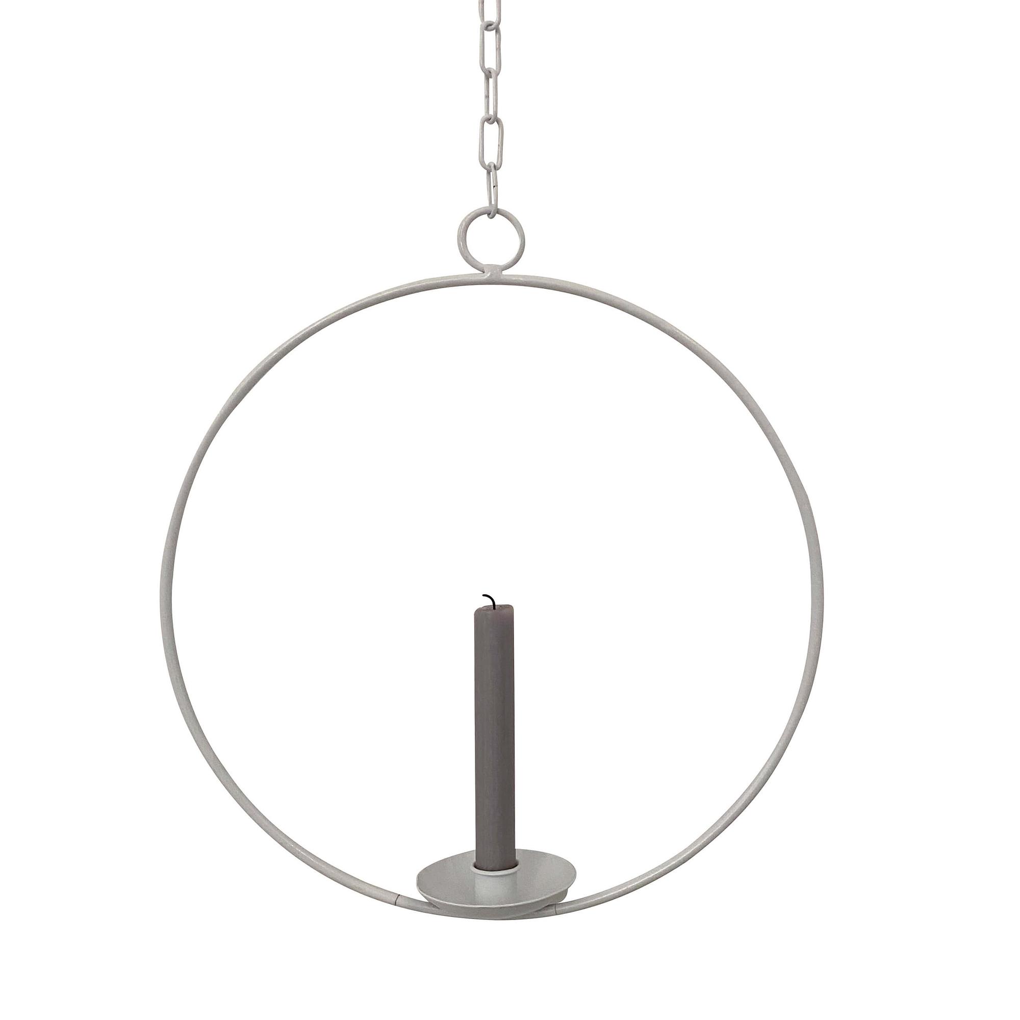 Ijus Decoration with Vase/Candle Holder White Ø 34cm 2