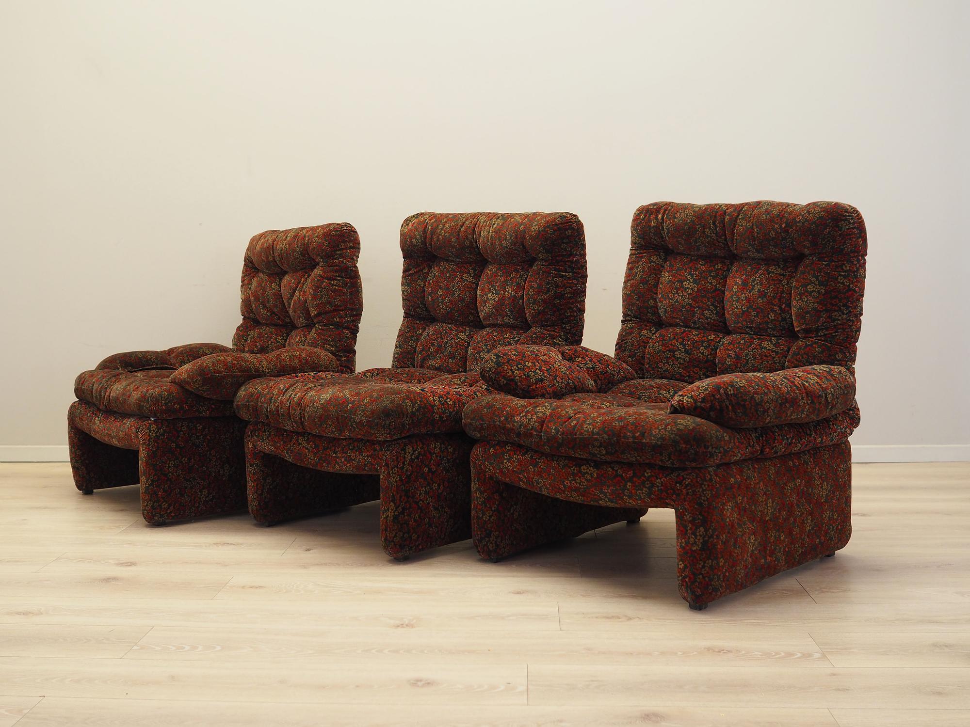 Modulsofa Samt 1960er Jahre 2