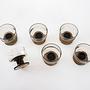Dessert bowl set smoked glass 1970s 6