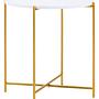 Trosa Round Side Table Iron White Gold 2