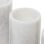 3x Salmo Portacandele Marmo Bianco 5