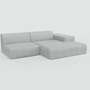 Pyllow Sofa Récamiere Rechts Webstoff Sandgrau 3