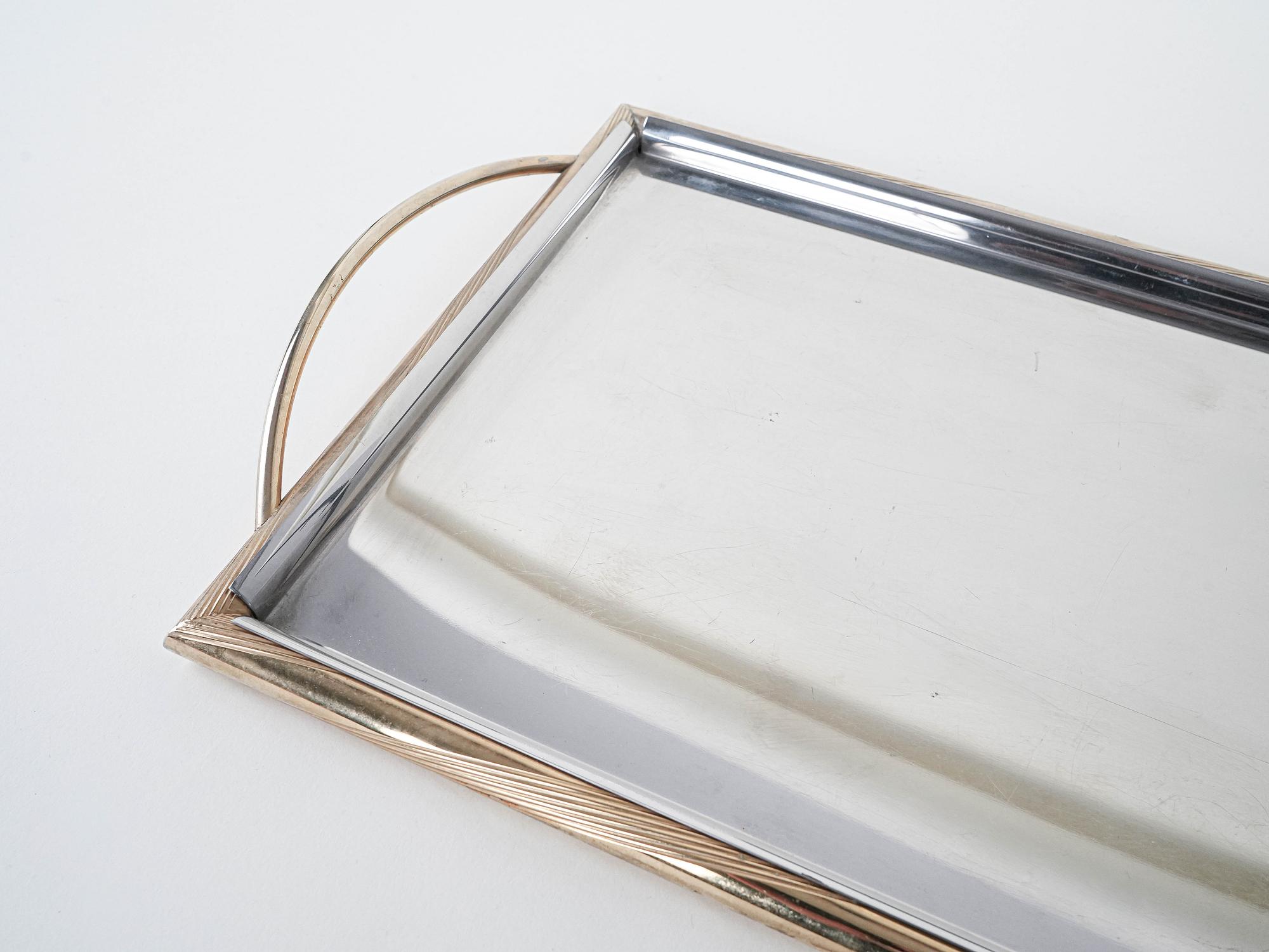Edelstahltablett Silber 4