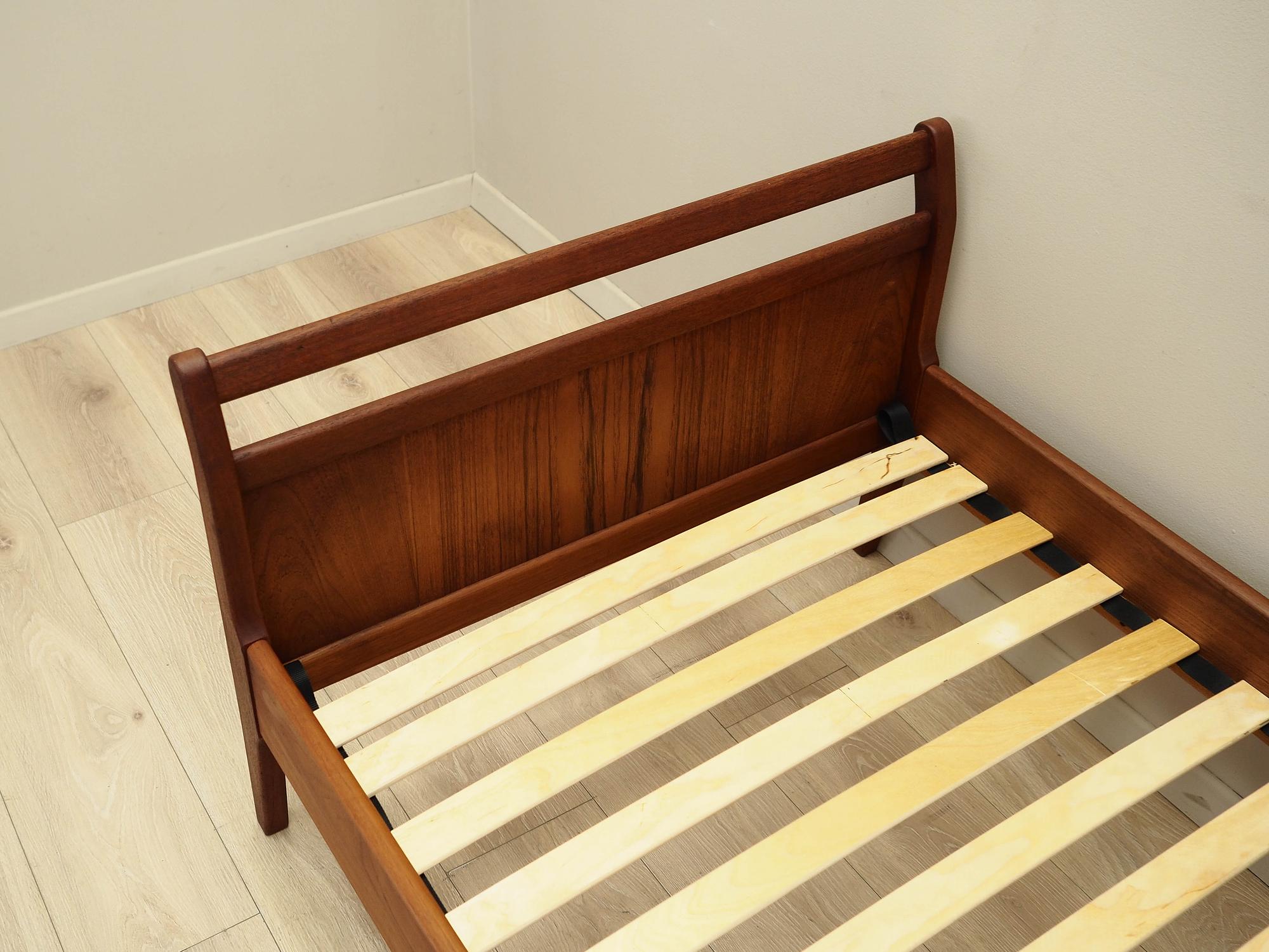 Bett Teakholz Braun 1970er Jahre 4