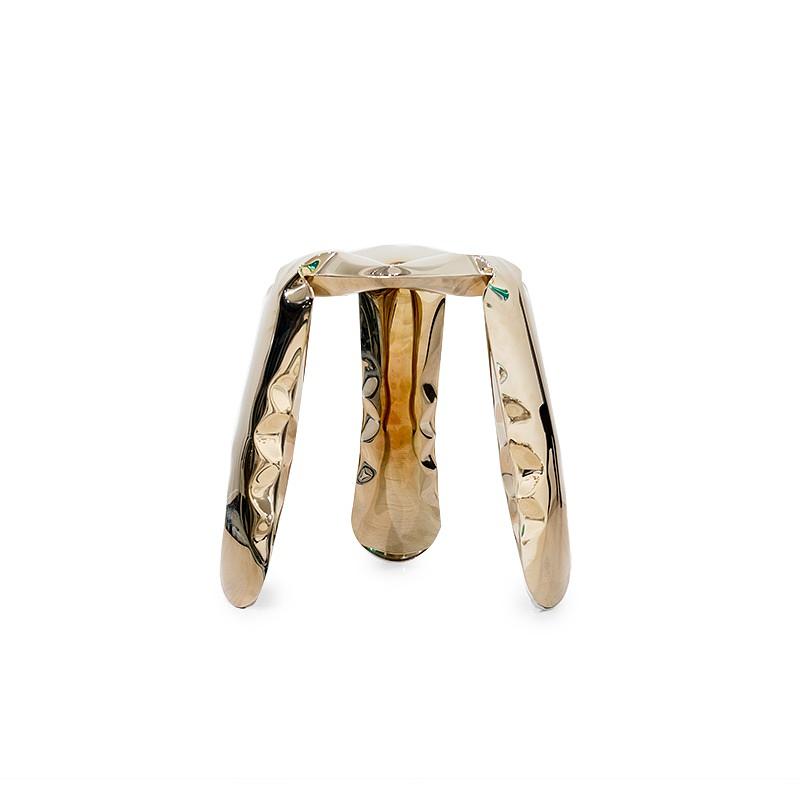 Plopp Standard Sgabello Acciaio Inox Oro Heat 0