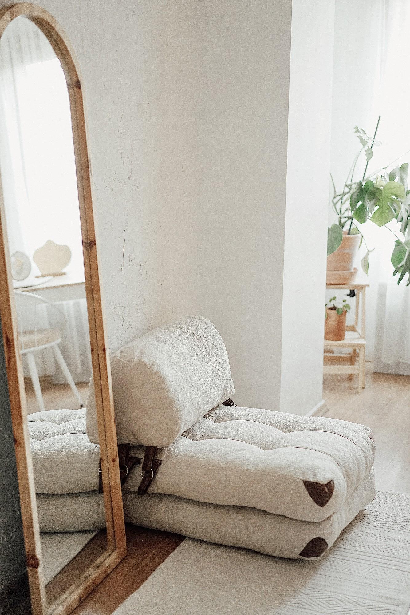 Fold Teddy Sleeper Sofa 1-seater Cream 1