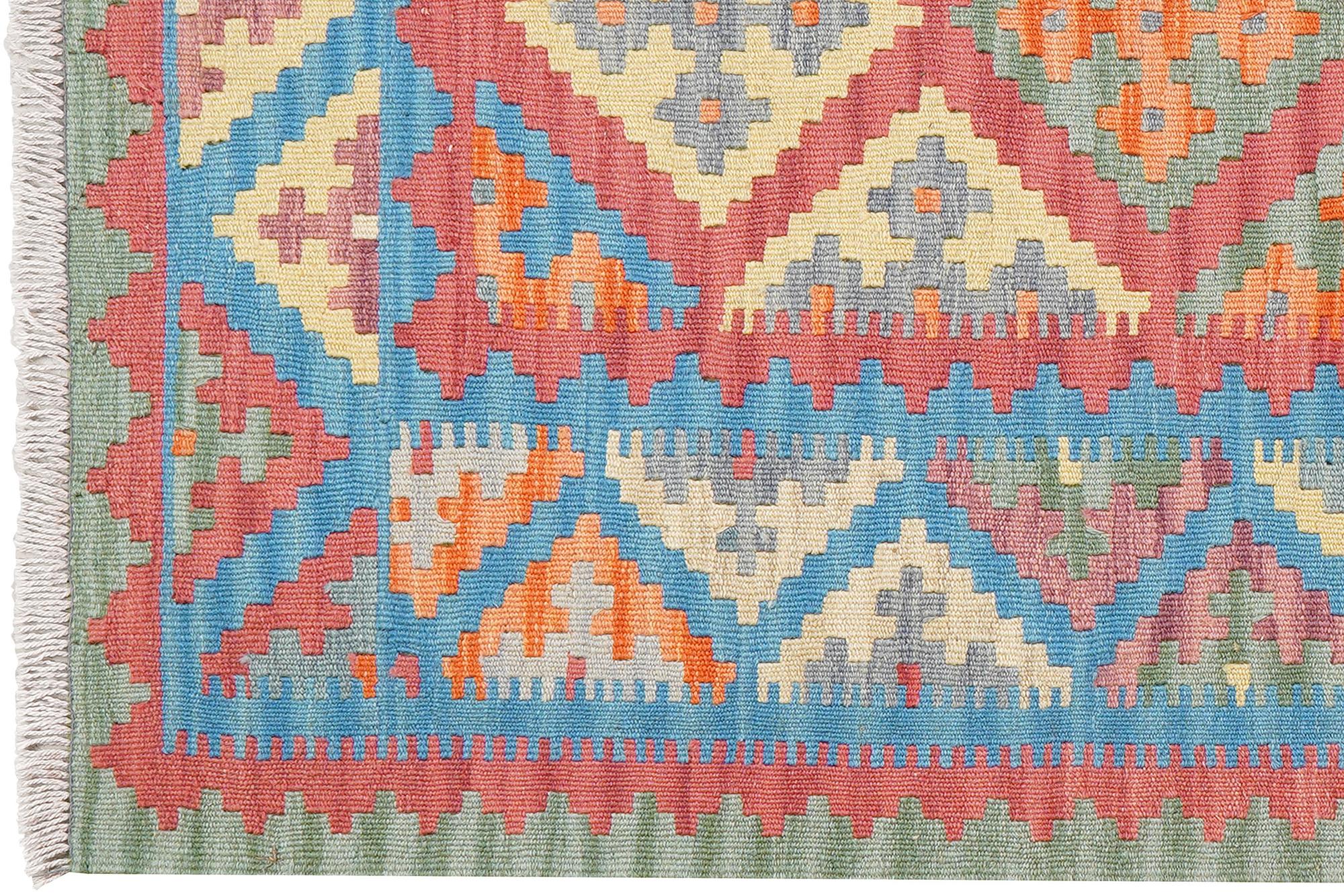 Kelim Gashgai Carpet Wool Red 1