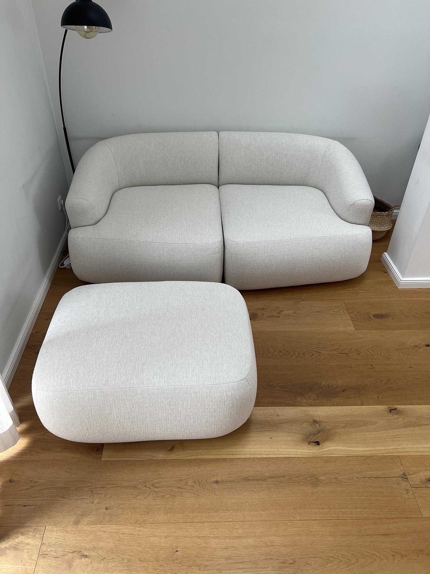 Sofia Sofa 2-Sitzer inkl. Hocker Beige 5