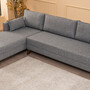 Sofa Récamiere Links Textil Grau 1