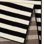 Teppich Textil Schwarz Gestreift 3