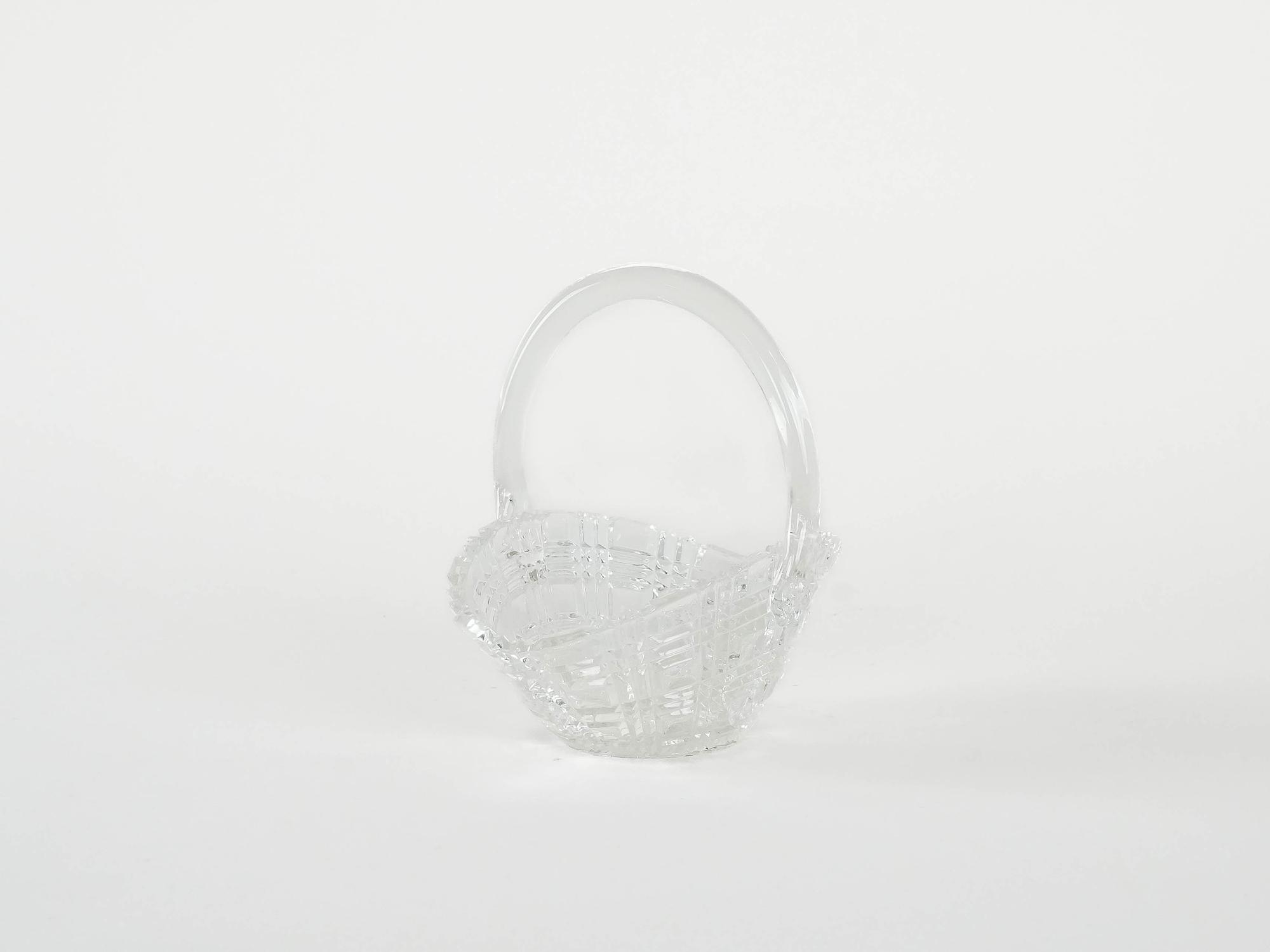 Basket Sugar bowl Transparent 1970s 4