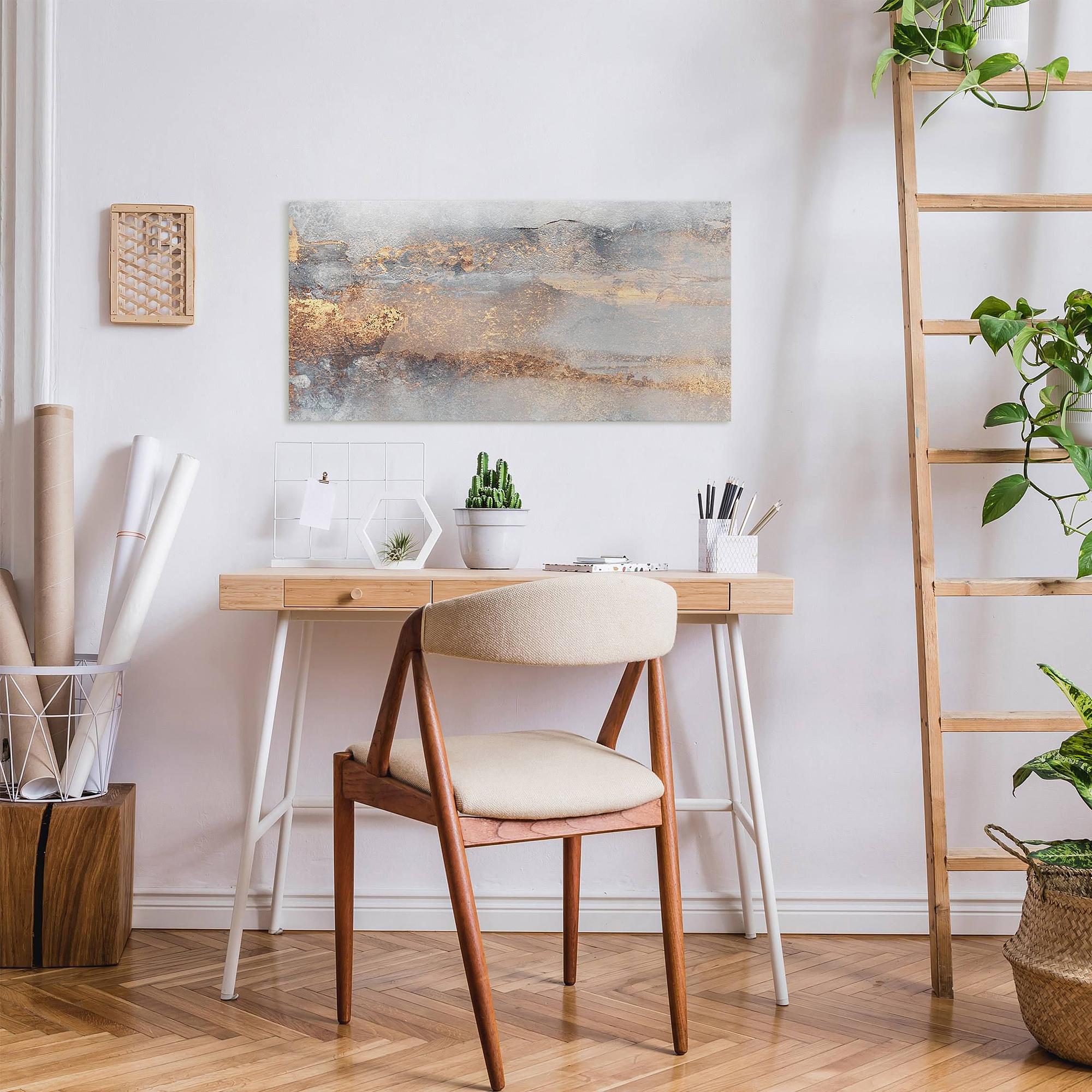 Nebel Leinwandbild Canvas Fichte Mehrfarbig 120x60cm 4