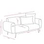 Side Sofa 2-Seater Cream 8