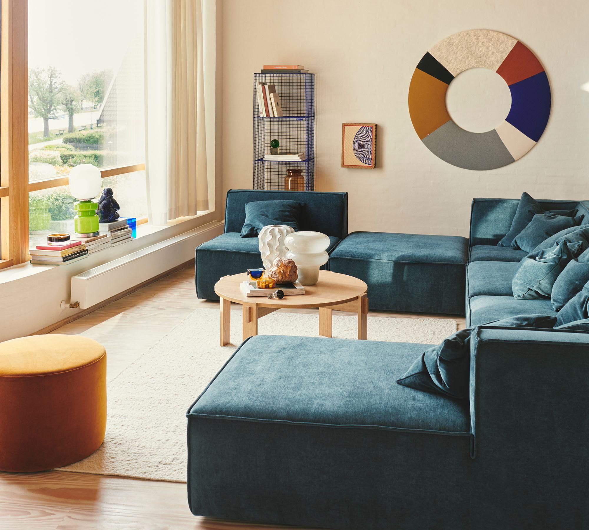 Dane 1-Seater Sofa Module Danny Dusty Blue 6