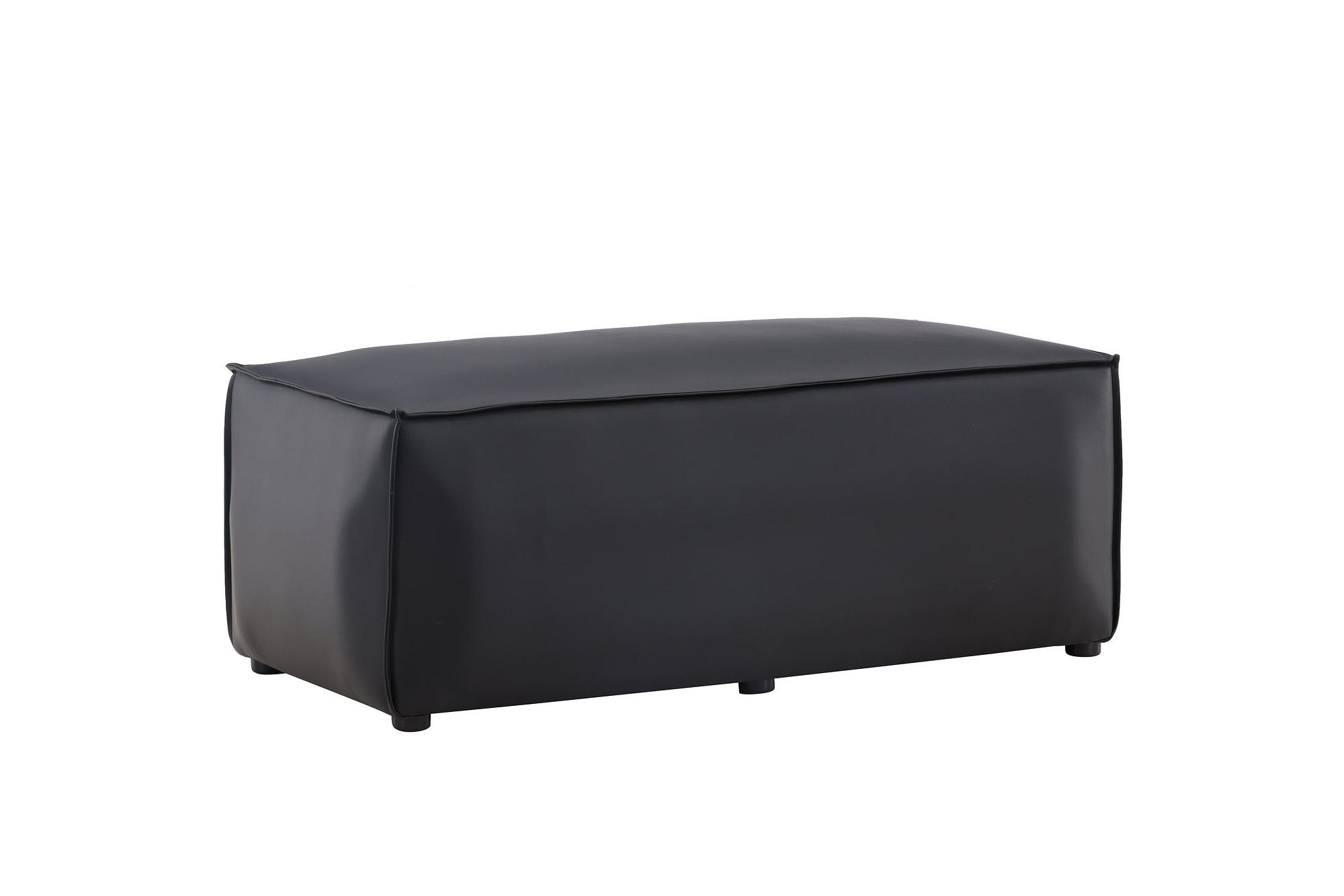 Palermo  Pouf  PU  Mattschwarz 5
