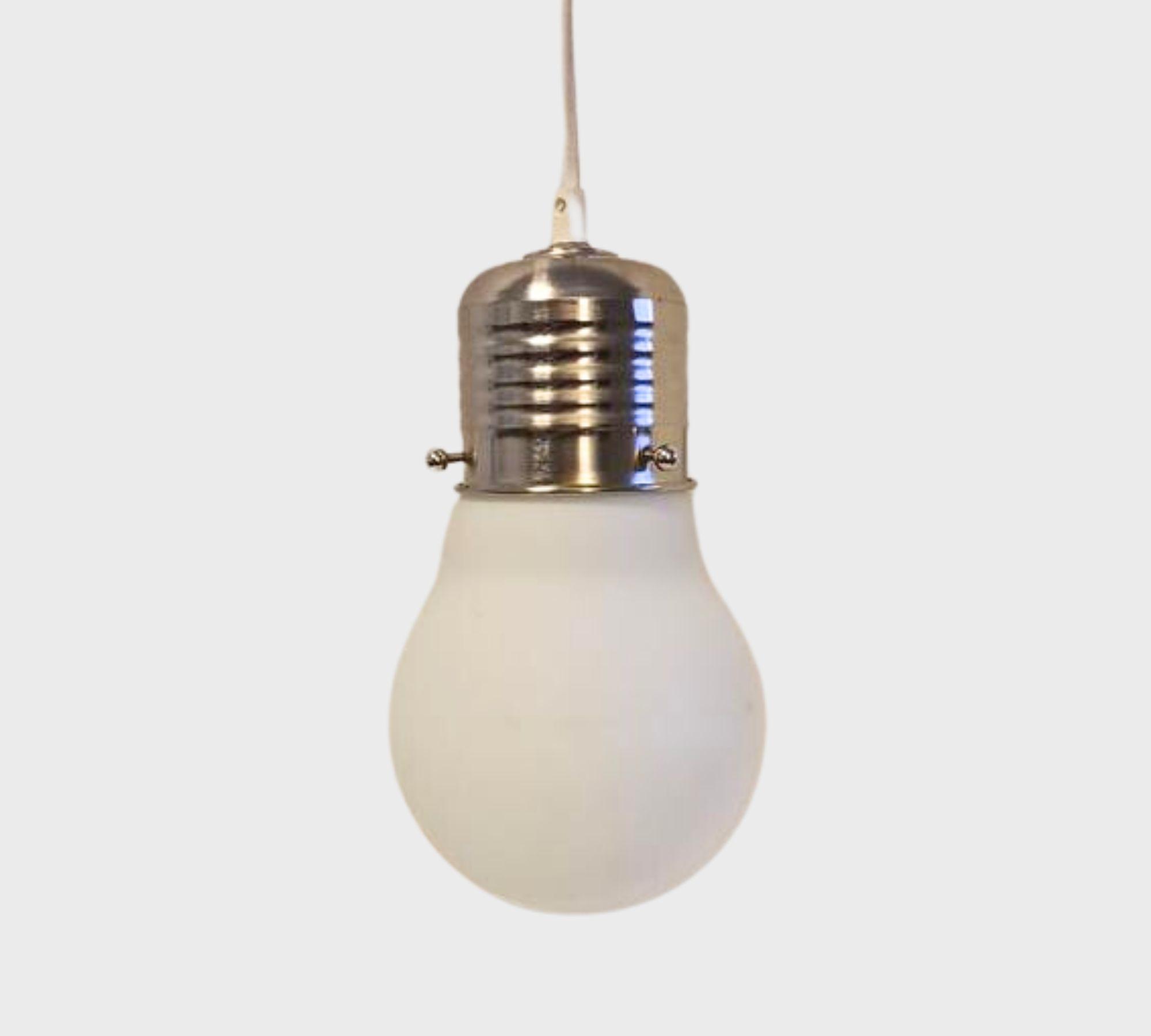 Pendant lamp Glass Metal White 1