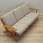 Vintage Sofa Eichenholz Textil Grau 1960er Jahre 7