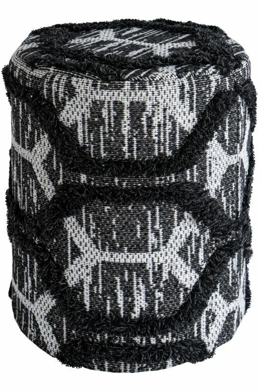 Nomad Pouf Baumwolle Anthrazit 47 x 36 cm 1