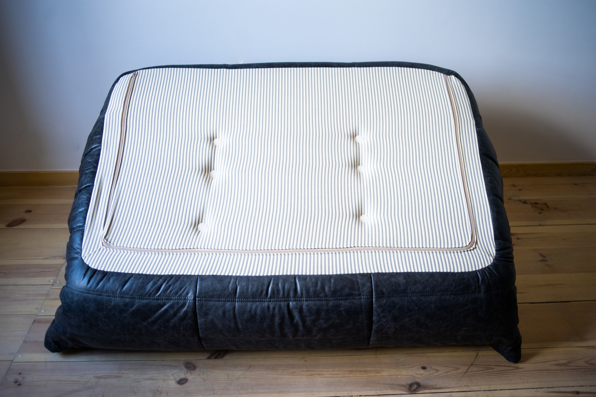 Togo Lounge Set 5-pc. Pull-Up Leather Black 2