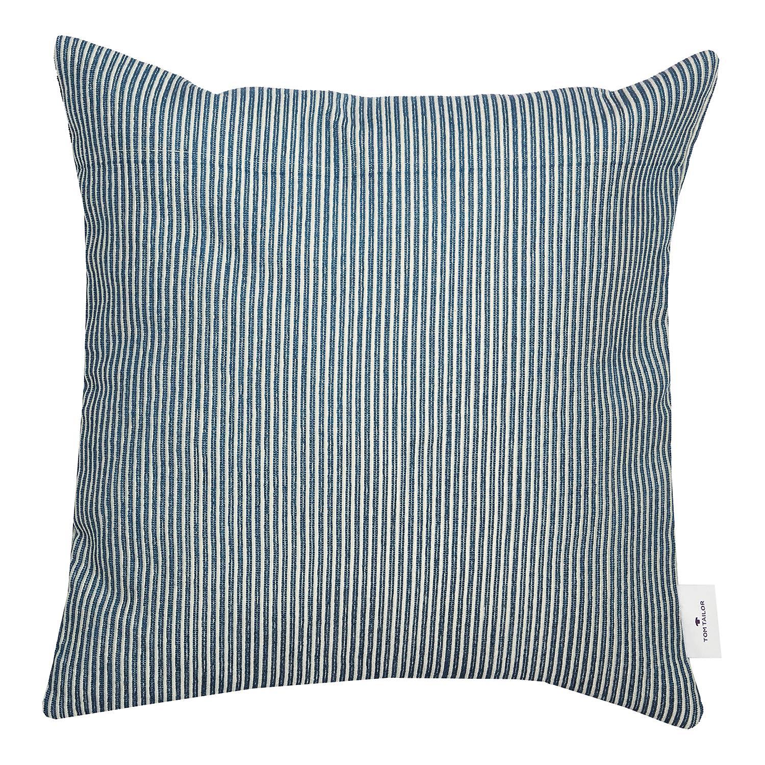 Needlestripe Kissenbezug Mischgewebe Blau 0