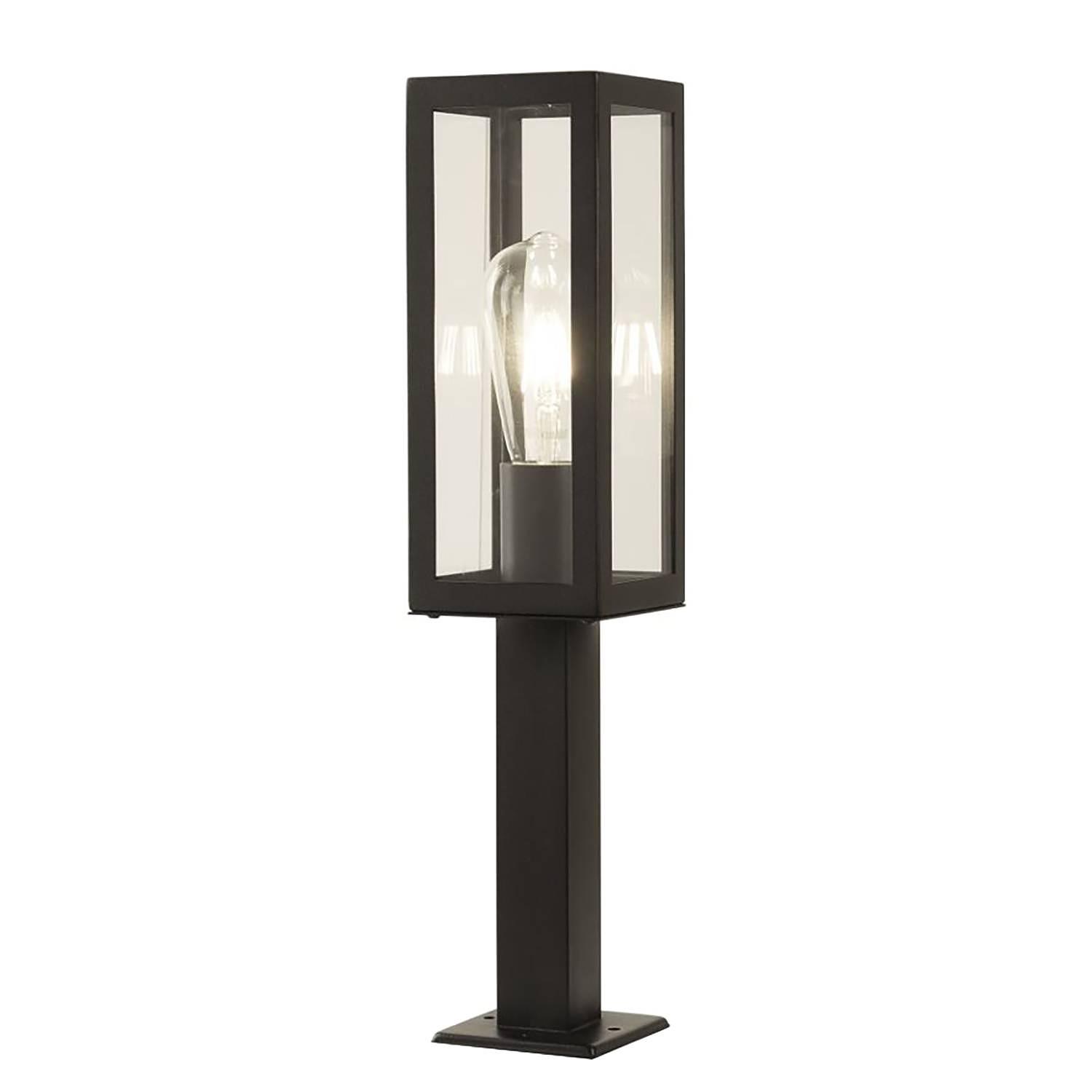 Wegeleuchte Box II Clear glass Stainless steel Black 0