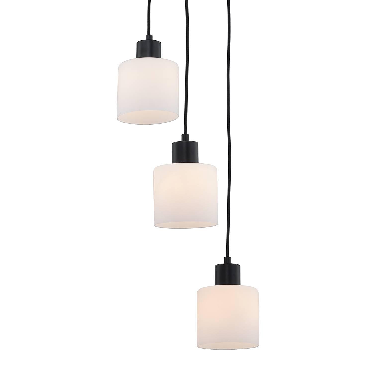 3-light pendant lamp Kolind metal opal glass 0