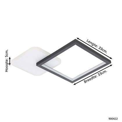 Gafares LED Ceiling Light Metal Black 2