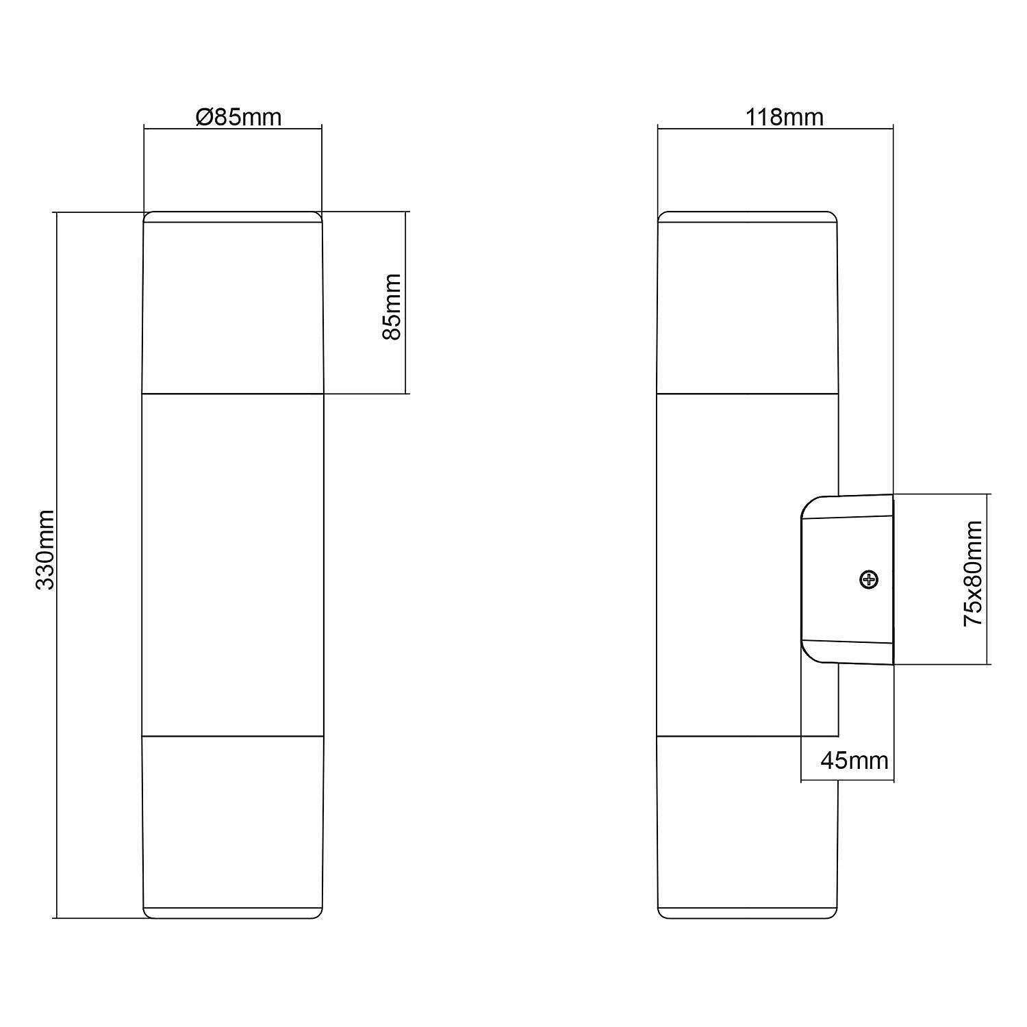Hoosic I Wall Lamp Plastic Aluminum 2-light 3